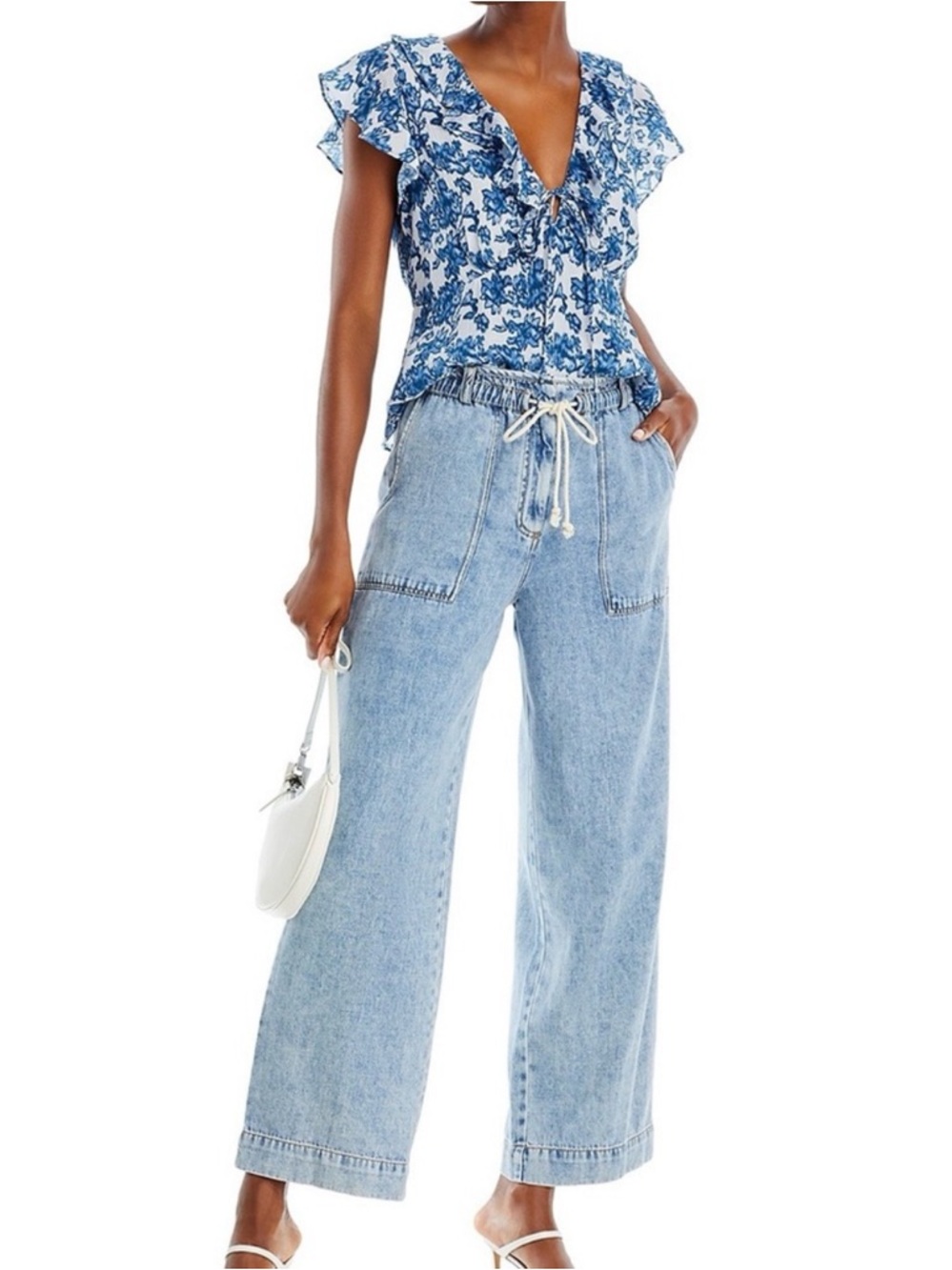 RAILS Ryan Lightweight Denim Pants.  Loose Legged Fit.   L fits sizes 10 and 12
